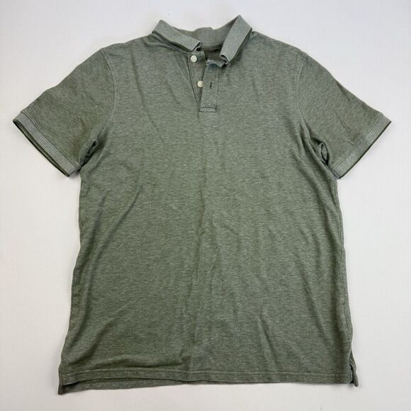 Goodfellow & Co Green Loring Polo Shirt Knit Short Sleeve Collared Sz M Cotton - Picture 2 of 7